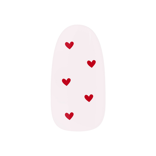 Heartbeats Maniac gellak stickers Manicure heart red
