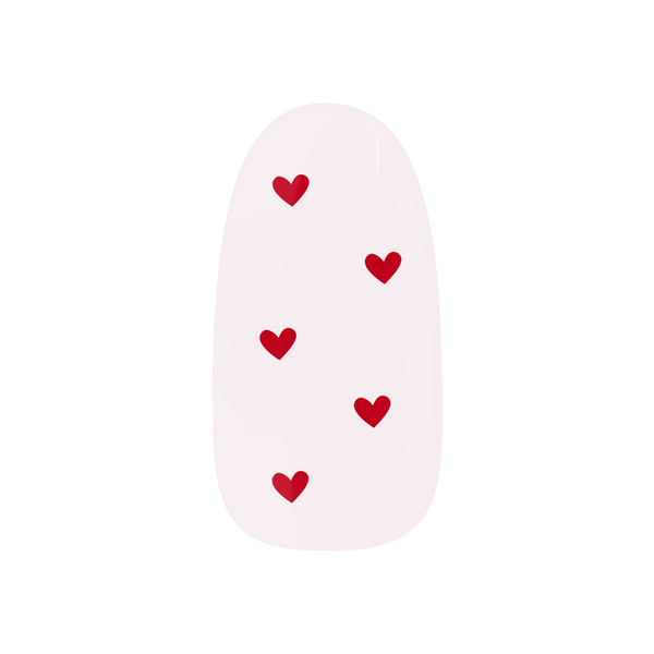 Heartbeats Maniac gellak stickers Manicure heart red