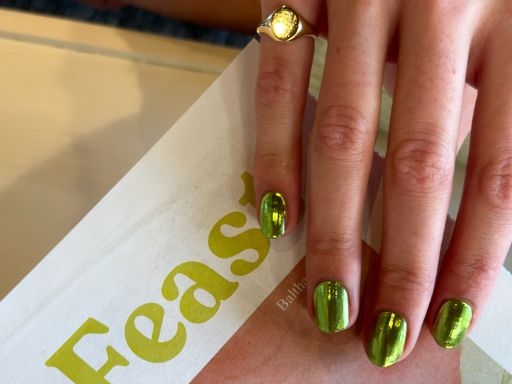 Jade Jewel Maniac Nails Green Chrome Manicure Gellak Stickers