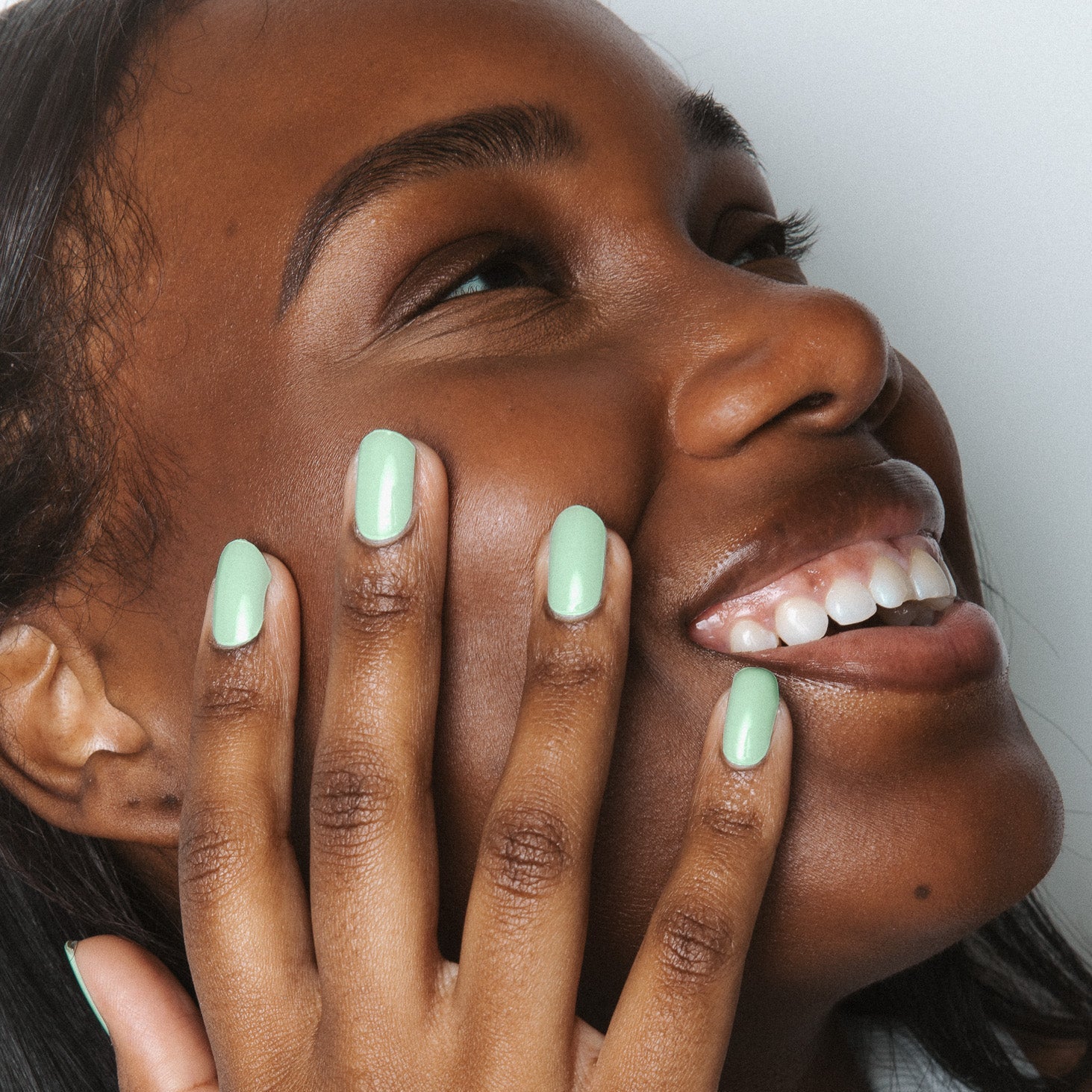Luna Lime Green nails smile