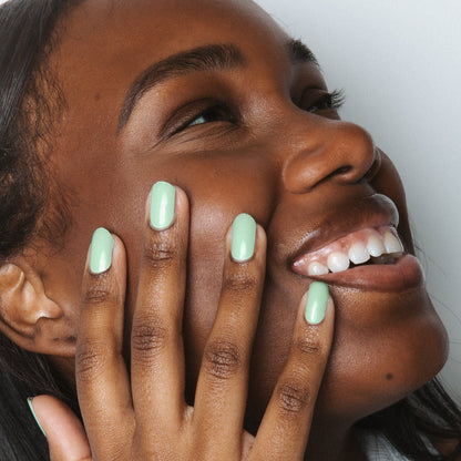 Luna Lime Green nails smile