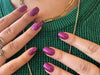 Cat's Pyjamas Purple Chrome Nail Art Design Gellak Stickers Product image  Green top