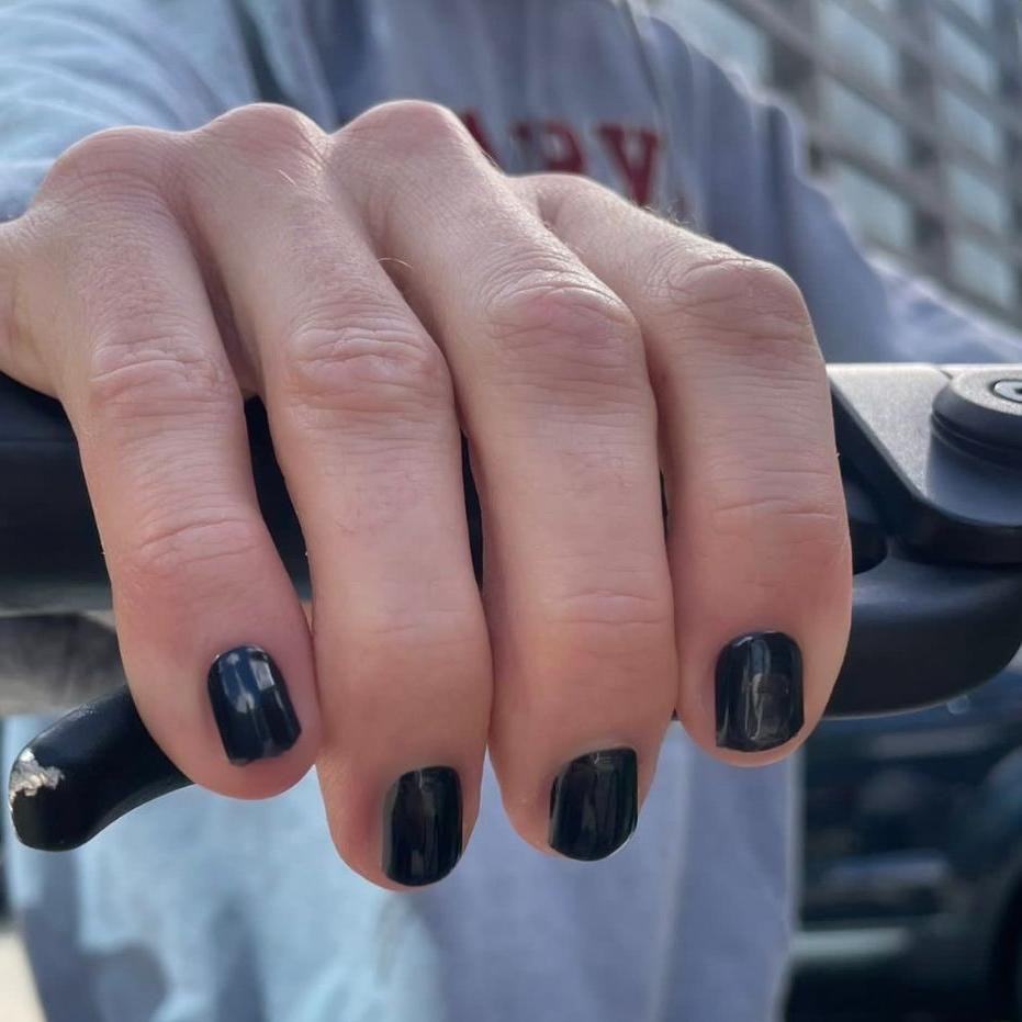 Bowie Black Maniac Manicure Deep Black Manicure  on bike