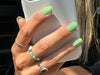 Matcha Green Maniac Nails Green Manicure gellak stickers rings and iphone