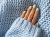 Matcha Green Maniac Nails Green Manicure gellak stickers blue sweater