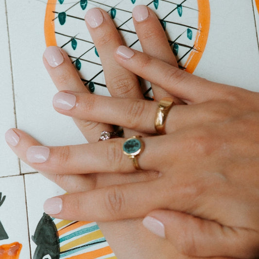Nicole Neutral Mani+Pedi Golden Rings