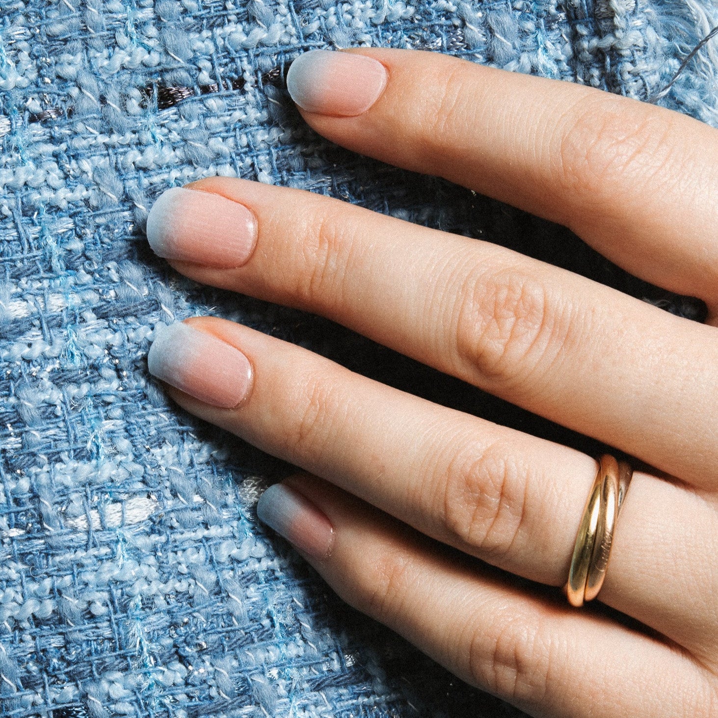 Ocean Tips Gold ring Blue jeans