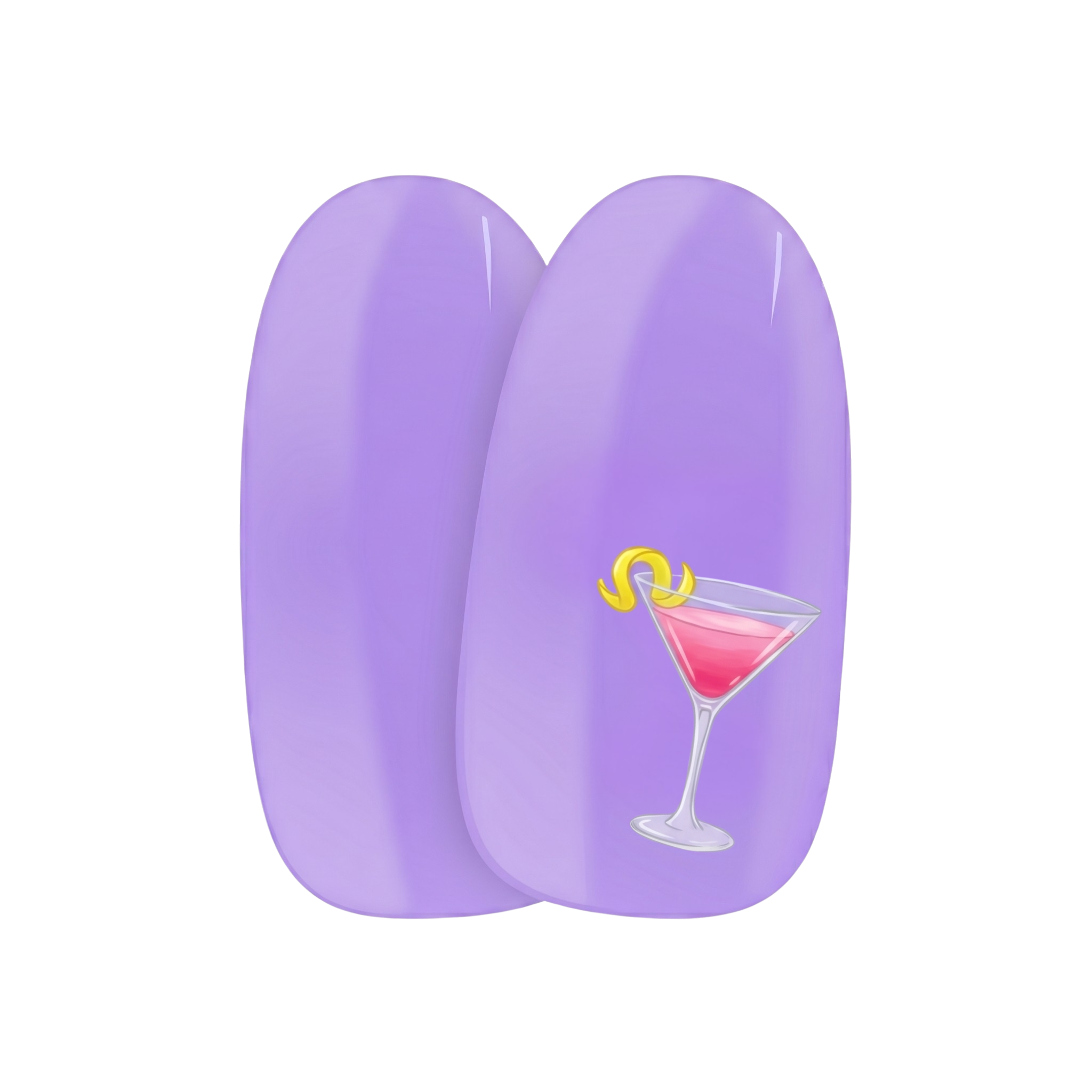 Happy Hour nail art stickers by Maniac Nails, playful festive gel nail stickers in pink