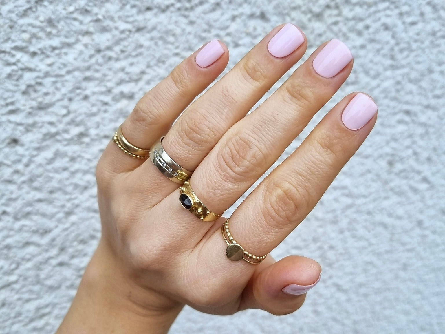 Paris Pink Maniac Nails Gellak stickers Manicure golden rings 