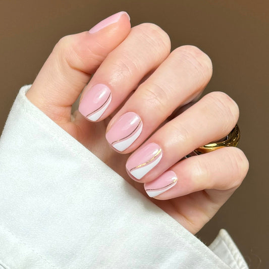 Party Swirl by Anouk Nijs Maniac Nails gellak stickers Manicure golden ring
