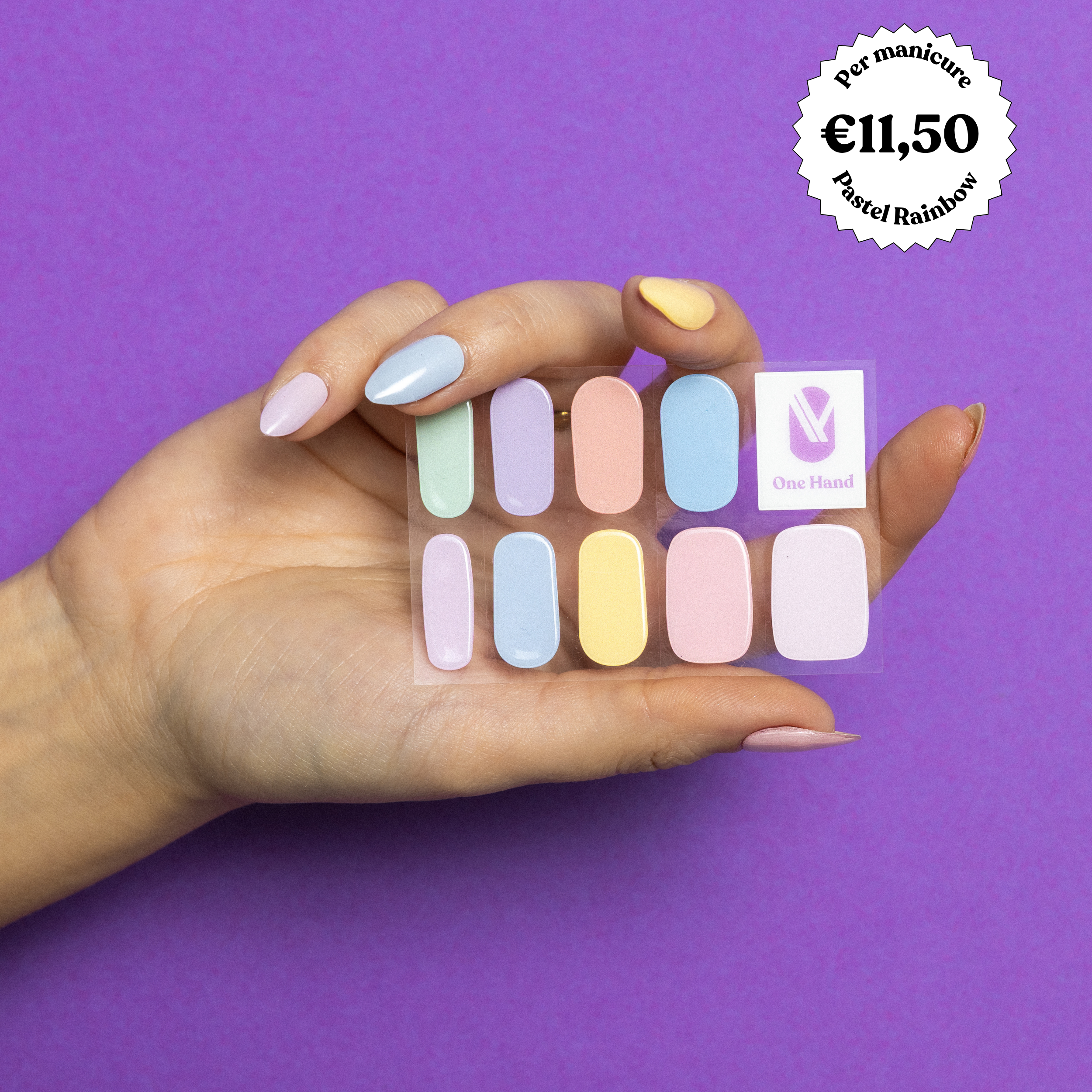 Pastel Rainbow Maniac Nails gellak stickers Manicure sheet