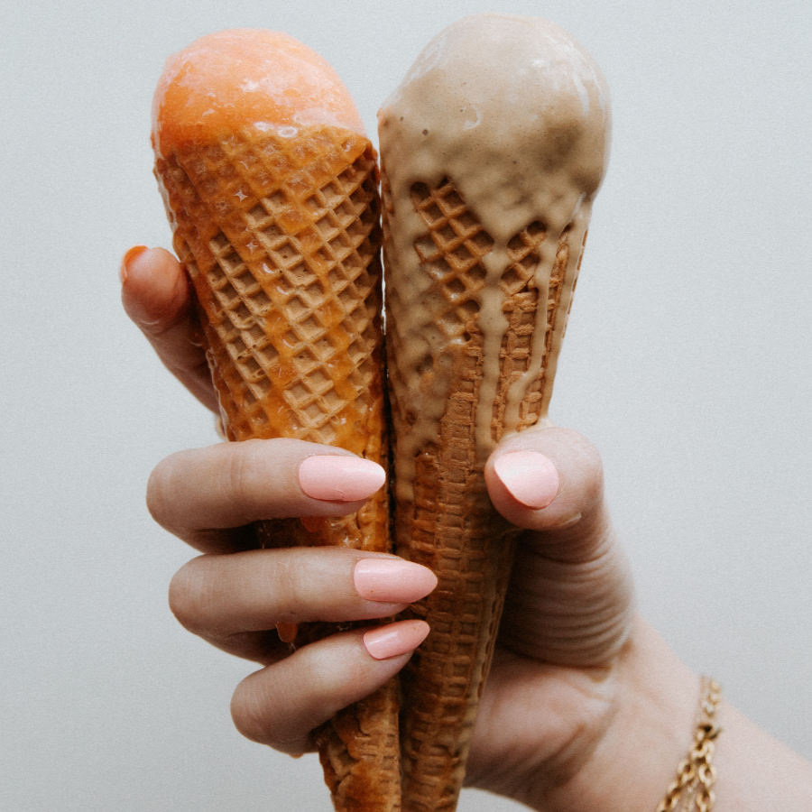 Peach Nails Icecream Cones Golden Bracelet 