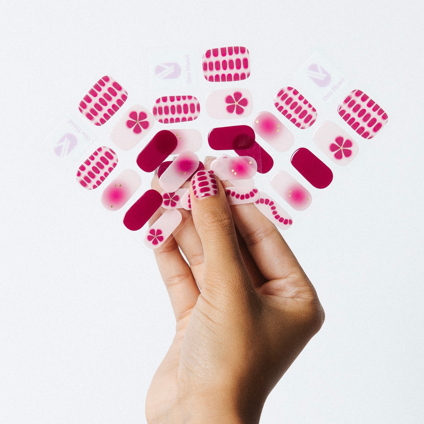 Pop It Maniac Nails gellak stickers Manicure Purple Pink sheet