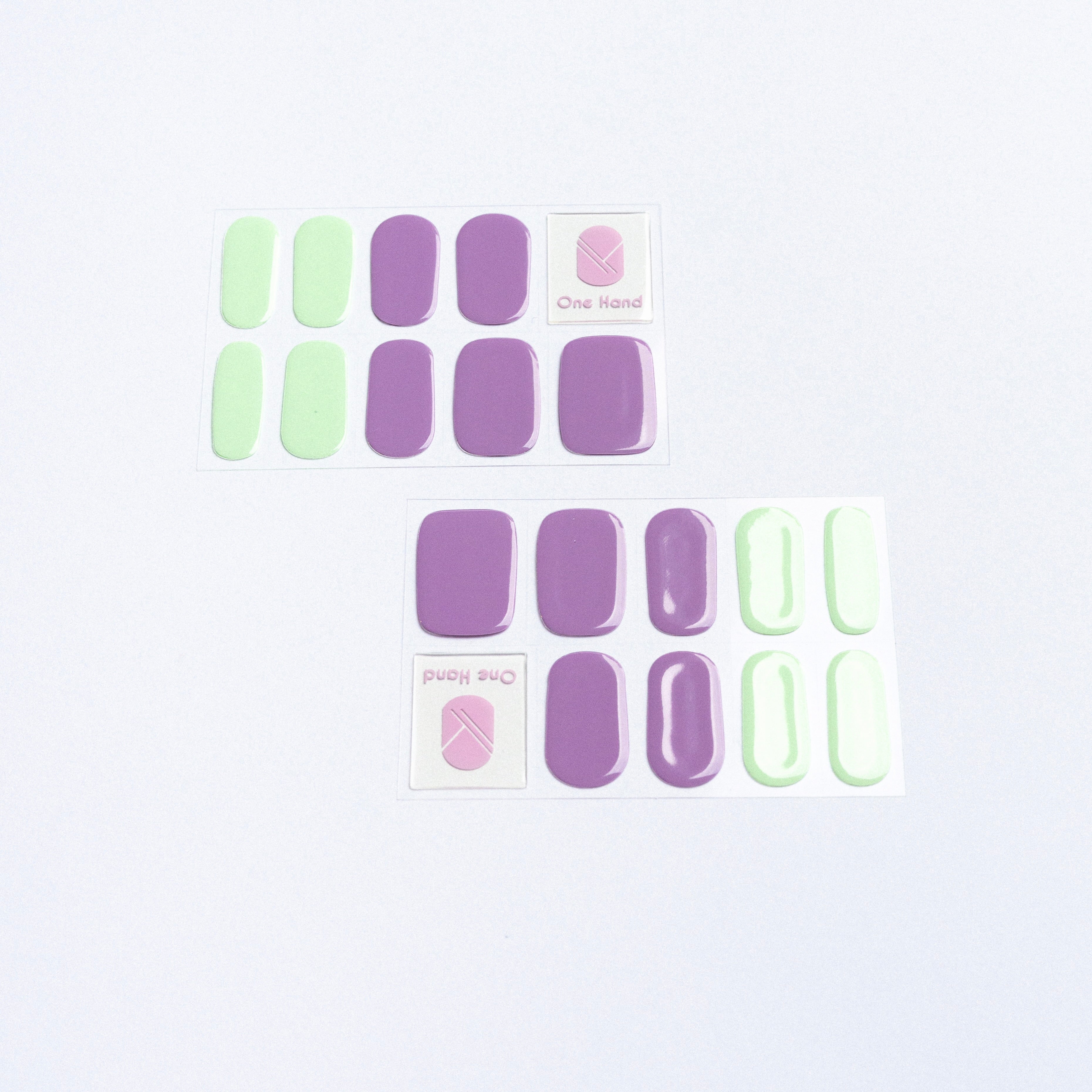 Pucker Up Maniac gellak stickers Manicure purple green sheet