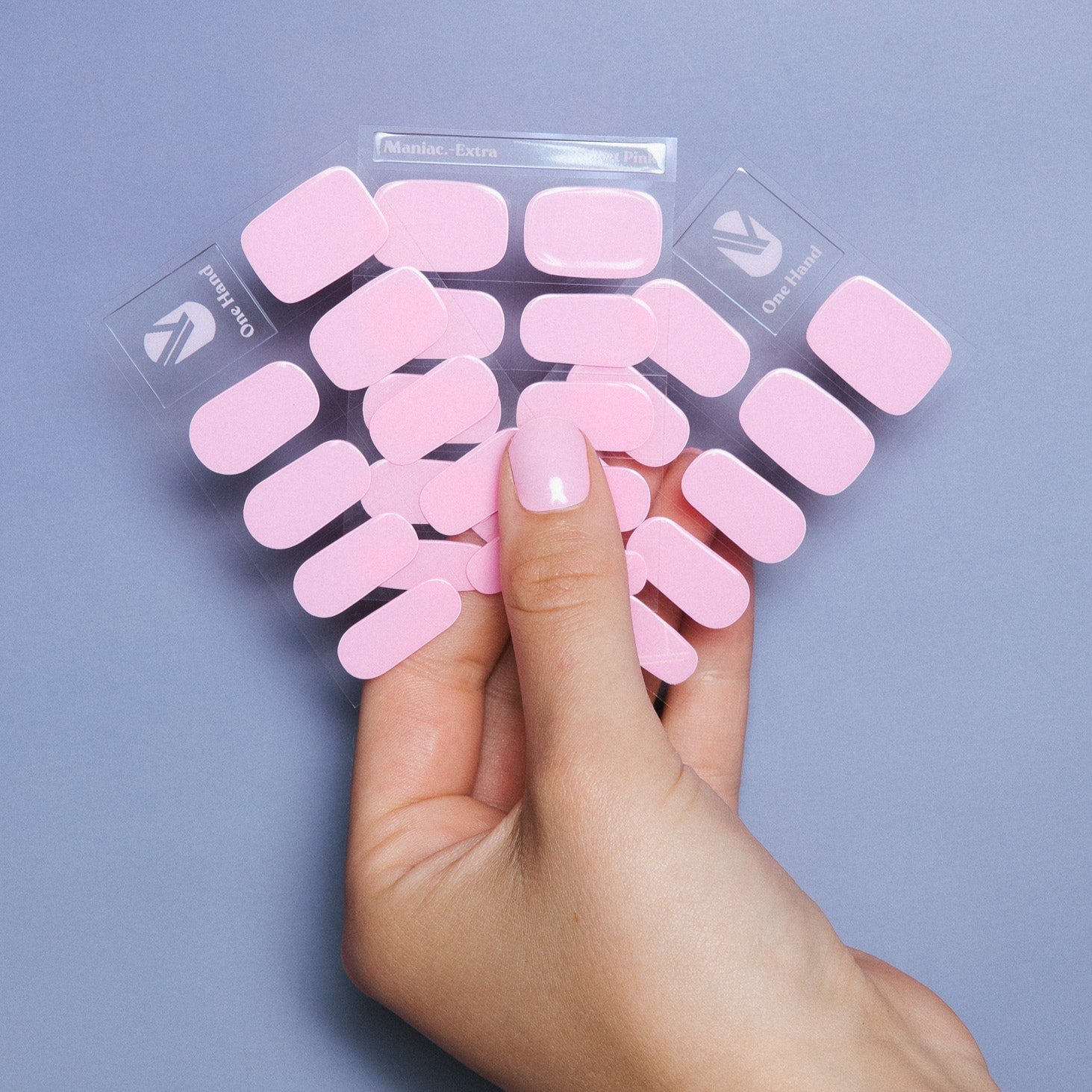 Puppet Pink 3 sheets nails hand
