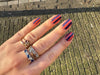 Royal Circus Maniac Nails Blue and Red nail art stripes
