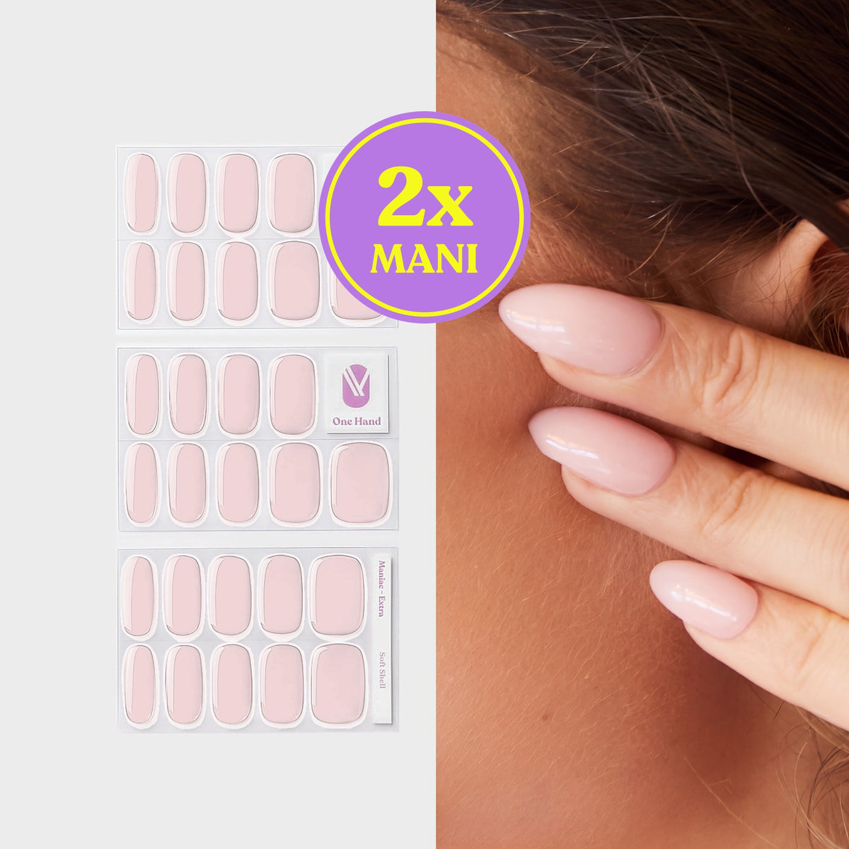 Soft Shell by Zaar Goedemans gellak stickers voor 2 manicures, stickervellen en resultaat op de nagels | Maniac Nails