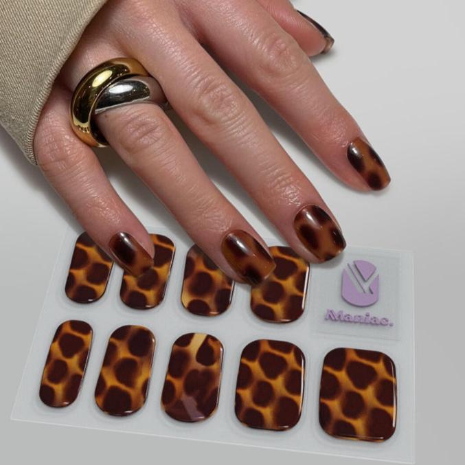 Turtle Anouk Maniac Nails gellak stickers bruine kleur