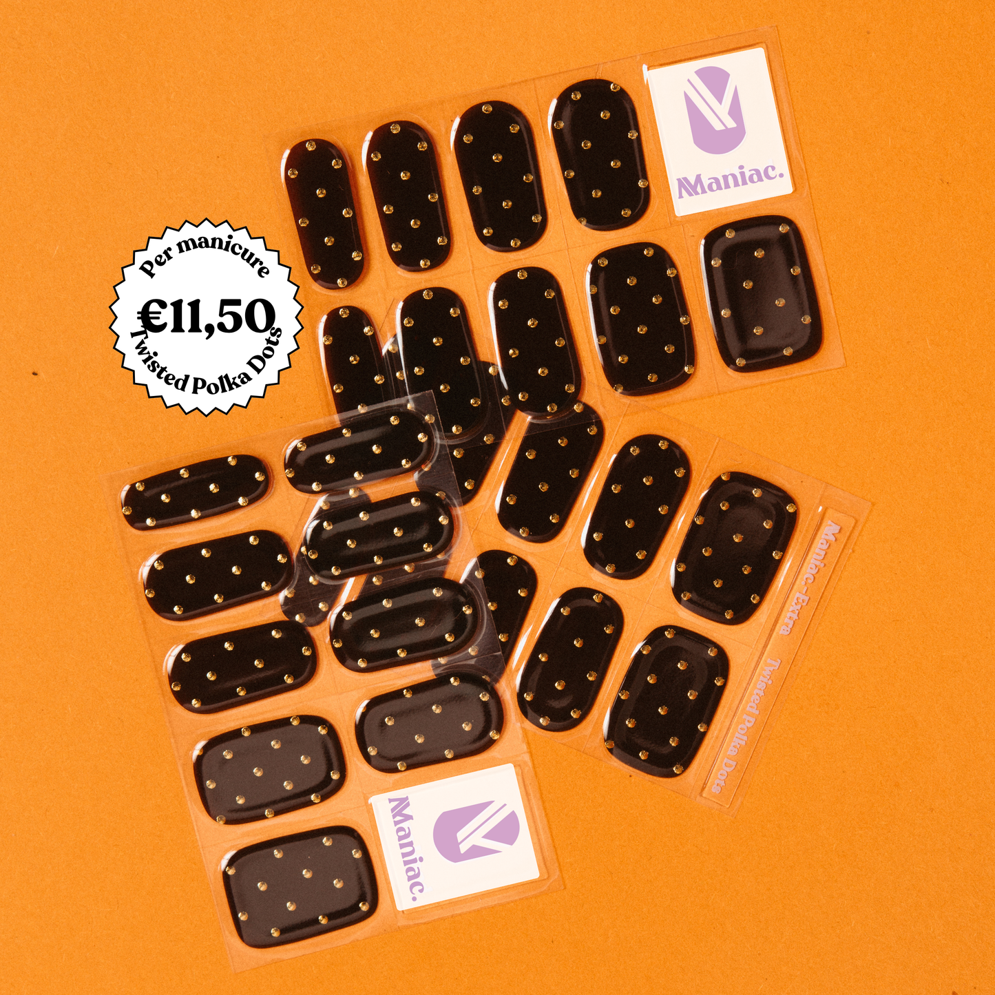 Twisted Polka Dots by Carolien Spoor - Maniac gellak stickers