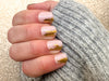 Upper Class Maniac Nail Gold Nail Art Manicure grey sweater