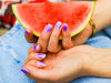 Watermelon by Geraldine Kemper Maniac Nails gellak stickers Manicure Nail Art Purple watermelon