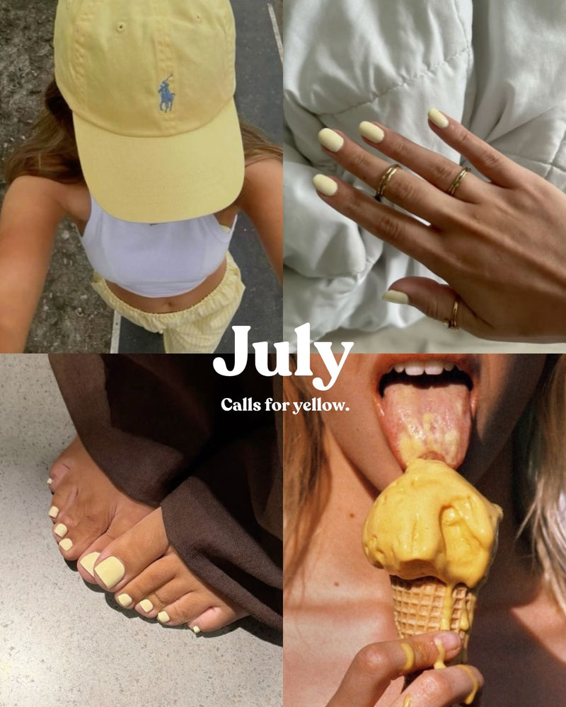 July calls for yellow! 💛

As of yesterday, it’s officially July, which means summer is well and truly here! ☀️

Our Butter Yellow is the perfect shade for the season. Available as a mani, a pedi, or both in our discounted mani + pedi bundle.

Be quick though, this all time favourite is already running low! 💛