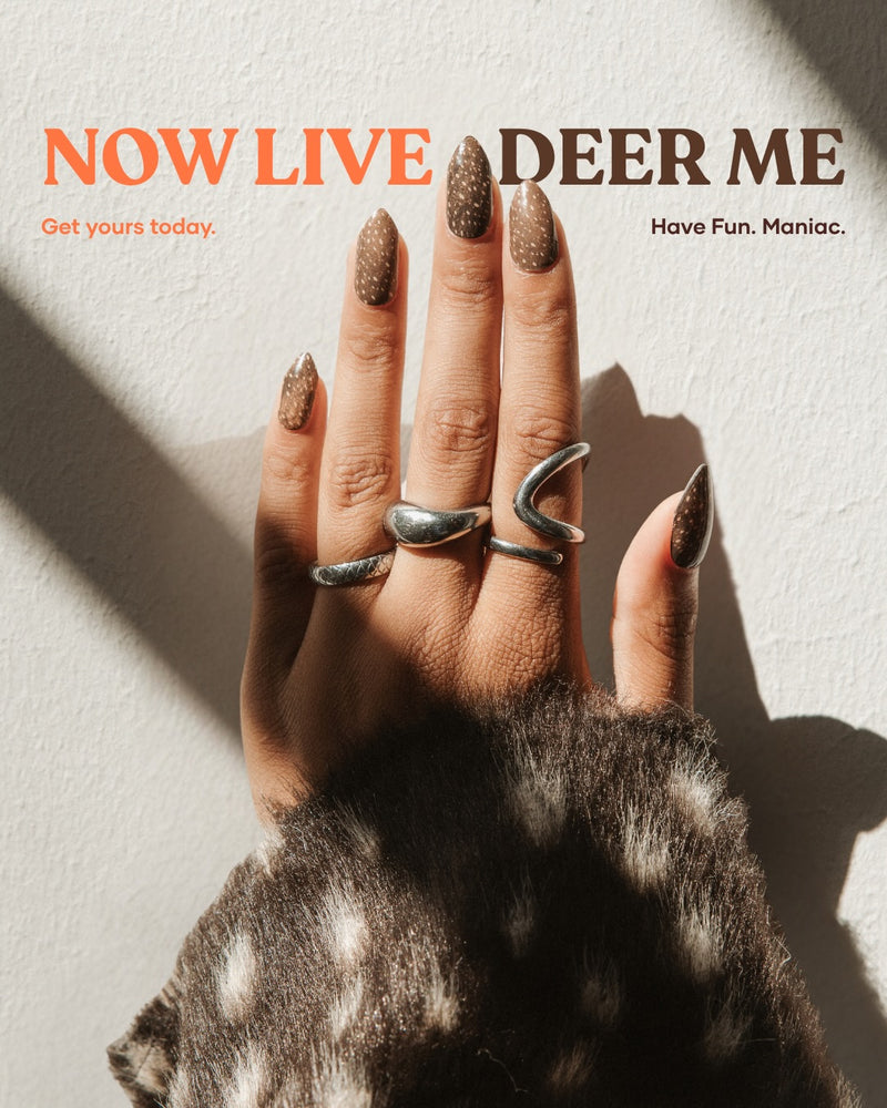 Deer Me is now live! 🦌✨

The fawn trend caught our eye, and we had to create our own take. Soft, playful, and seriously cute.

Get your Deer Me set today! 💜