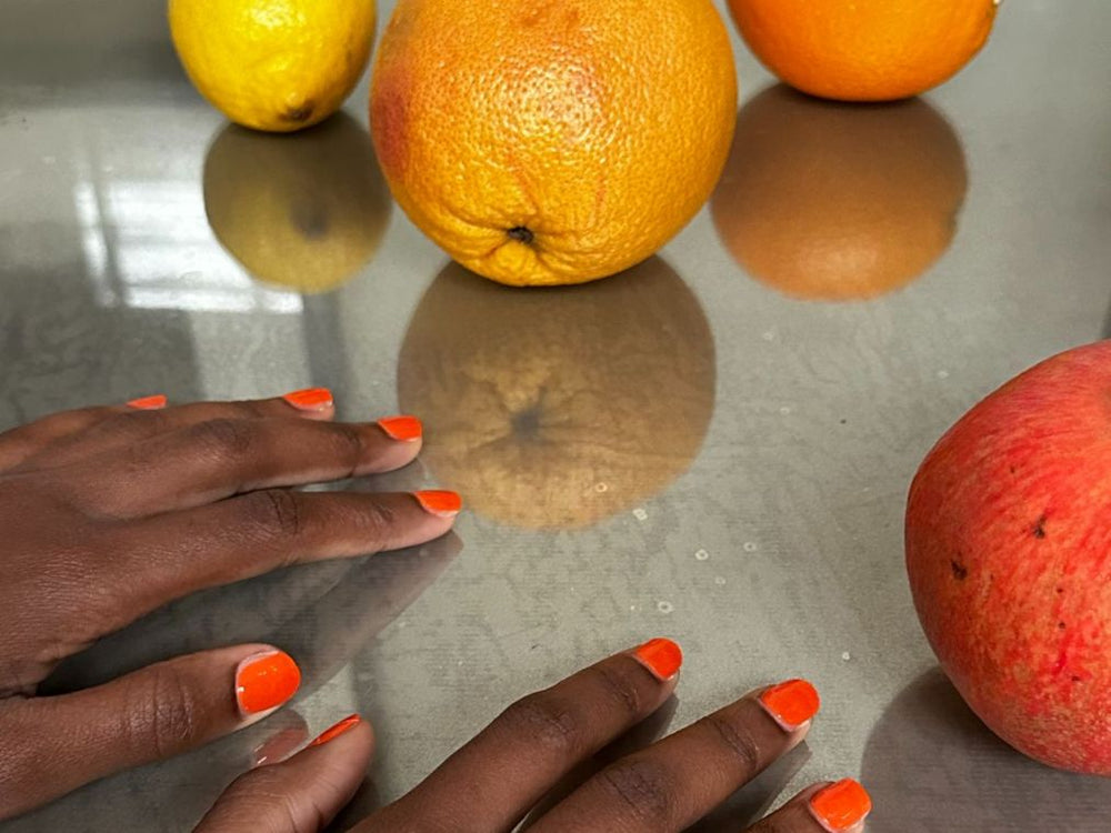 Delay Orange Maniac gellak stickers met sinaasappel